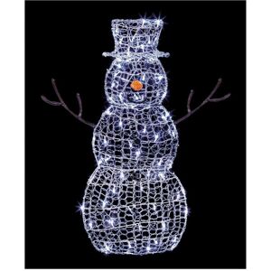 Christmas Crackers 2d Lit Soft Acrylic White Snowman Indoors & Outdoors Xmas Decoration Christmas Crackers 2d Lit Soft Acrylic White Snowman Indoors & Outdoors Xmas Decoration