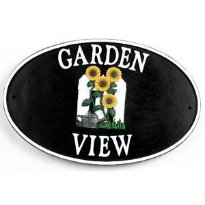 Black Country Metal Works Garden Sunflowers Cast Iron Effect House Name Sign House Plaque Black Country Metal Works Garden Sunflowers Cast Iron Effect House Name Sign House Plaque