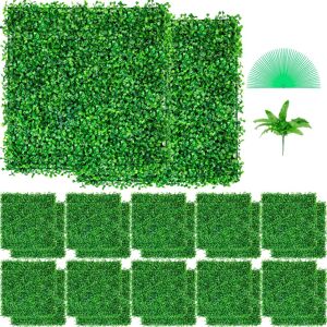 Vevor Artificial Boxwood Panel Boxwood Hedge Wall Panels 24pcs 10x10" Garden Decor Diy Vevor Artificial Boxwood Panel Boxwood Hedge Wall Panels 24pcs 10x10" Garden Decor Diy