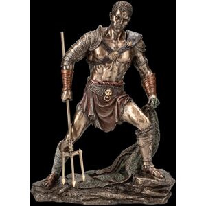 Veronese Gladiator Figure - Roman Retiarius With Net & Trident - Antique Style - H27.5cm Veronese Gladiator Figure - Roman Retiarius With Net & Trident - Antique Style - H27.5cm