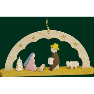 Erzgebirgische Volkskunst Richard Glässer Gmbh Christmas Tree Ornament Candle Arches + Holy Family Tree Trunk 13472 Erzgebirgische Volkskunst Richard Glässer Gmbh Christmas Tree Ornament Candle Arches + Holy Family Tree Trunk 13472