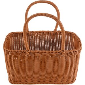 Sodial 2x(Home Shopping Basket Hand Vegetable Basket Decorative Woven Basket3602 Sodial 2x(Home Shopping Basket Hand Vegetable Basket Decorative Woven Basket3602