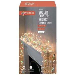 Festive Fun 960 Led Multi-Colour Cluster Xmas Lights Multi Action Clear Cable & Timer 22m Festive Fun 960 Led Multi-Colour Cluster Xmas Lights Multi Action Clear Cable & Timer 22m