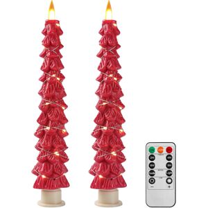 Christmas Tree Candles Surrounded By Fairy Lights, Led Flameless Candle Lights W Christmas Tree Candles Surrounded By Fairy Lights, Led Flameless Candle Lights W