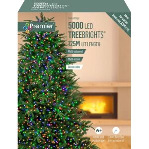Premier 5000 Led Multi-Action Treebrights Christmas Lights Timer Multi Coloured Premier 5000 Led Multi-Action Treebrights Christmas Lights Timer Multi Coloured