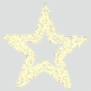 Pegdev Star-Shaped Pre-Lit Led 50cm Decoration, Warm White 1440 Leds, 5m Lead, Timer Pegdev Star-Shaped Pre-Lit Led 50cm Decoration, Warm White 1440 Leds, 5m Lead, Timer