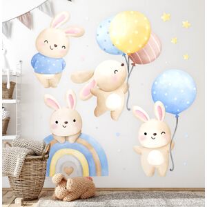 Coloray Bedroom Stickers Decoration Decal Kids Decor Room Pastel Rainbow Balloon Bunnies Coloray Bedroom Stickers Decoration Decal Kids Decor Room Pastel Rainbow Balloon Bunnies