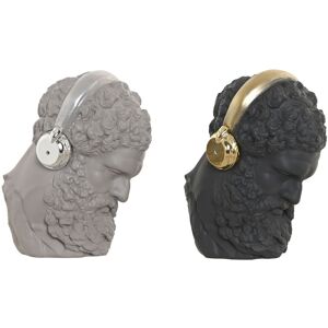Decorative Figure Home Esprit Black Grey Golden Silver Headphones 14 X 10 X 1 Decorative Figure Home Esprit Black Grey Golden Silver Headphones 14 X 10 X 1