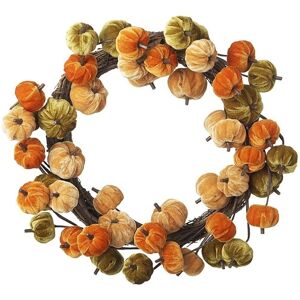 Heaven Sends Green And Orange Velvet Pumpkin Halloween Wreath Autumnal Decor Heaven Sends Green And Orange Velvet Pumpkin Halloween Wreath Autumnal Decor