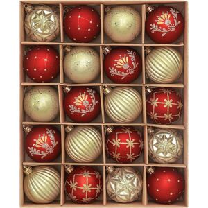 Valery Madelyn Christmas Tree Decorations Christmas Baubles Red Gold 20pcs 6cm Valery Madelyn Christmas Tree Decorations Christmas Baubles Red Gold 20pcs 6cm