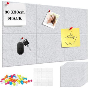 Does Not Apply Felt Notice Board, Pack Of 6 Bulletin Boards, Large, 30 X 30 Cm, Cork Wall Pinbo Does Not Apply Felt Notice Board, Pack Of 6 Bulletin Boards, Large, 30 X 30 Cm, Cork Wall Pinbo