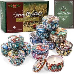 Branded 12 Packs Scented Candles, Christmas Scented Candle Gifts For Women, Long Burning Branded 12 Packs Scented Candles, Christmas Scented Candle Gifts For Women, Long Burning