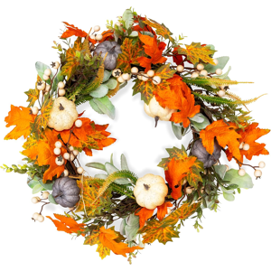 Branded 45cm Autumn Wreath Decoration/front Door Seasonal Home Décor/artificial Pumpkins Branded 45cm Autumn Wreath Decoration/front Door Seasonal Home Décor/artificial Pumpkins