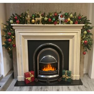 Madefor.Living 270cm Premium Mixed Branch Prelit Green Christmas Garland - With Timer Madefor.Living 270cm Premium Mixed Branch Prelit Green Christmas Garland - With Timer