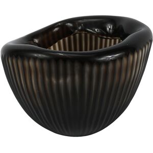 Bps Home Glass Vase Coffee Brown Pleated Handmade Flower Vase Table Shelf Home Decor 17cm Bps Home Glass Vase Coffee Brown Pleated Handmade Flower Vase Table Shelf Home Decor 17cm