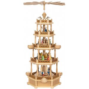 Richard Glässer Seiffen German Christmas Pyramid Nativity Scene, 4-Tier, Height 74 Cm / 2.. Rg 16777 New Richard Glässer Seiffen German Christmas Pyramid Nativity Scene, 4-Tier, Height 74 Cm / 2.. Rg 16777 New