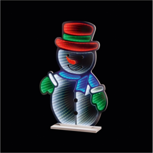 Premier Standing Snowman Christmas Infinity Mirror Light Decoration Led Light 60cm Premier Standing Snowman Christmas Infinity Mirror Light Decoration Led Light 60cm