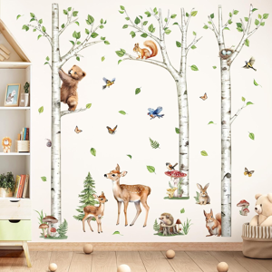 Does Not Apply Large White Birch Tree Wall Decals Woodland Animals Bear Deer Rabbit Wall Sticke Does Not Apply Large White Birch Tree Wall Decals Woodland Animals Bear Deer Rabbit Wall Sticke