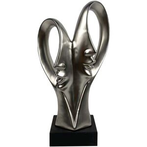 Bps Home 37cm Matte Silver 2-Face Sculpture Tabletop Ornament Ceramic Figurine Home Decor Bps Home 37cm Matte Silver 2-Face Sculpture Tabletop Ornament Ceramic Figurine Home Decor