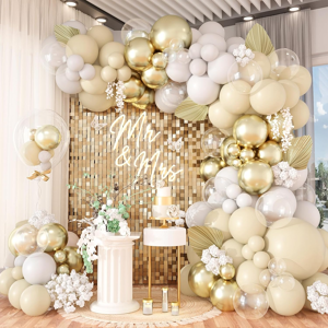 Does Not Apply 128pcs White Sand Metallic Gold Balloon Garland Arch Kit, Cream Beige With Champ Does Not Apply 128pcs White Sand Metallic Gold Balloon Garland Arch Kit, Cream Beige With Champ
