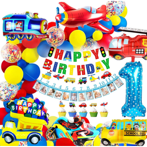 Does Not Apply 1st Birthday Decorations For Boys - Cars Party Theme With Balloon Arch, Baby Boy Does Not Apply 1st Birthday Decorations For Boys - Cars Party Theme With Balloon Arch, Baby Boy