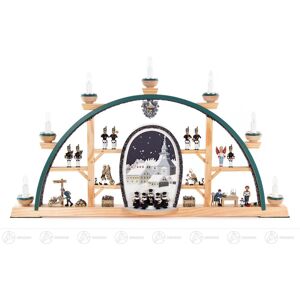 Großhandel Dregeno Illuminated Schwibbogen Seiffen Village, Carolers And Erzgebirge Figures Großhandel Dregeno Illuminated Schwibbogen Seiffen Village, Carolers And Erzgebirge Figures