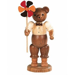 Müller Bear, Male With Wind Wheel, Height 11 Cm / 4 Inch, Original Erzge.. Mu 45120 New Müller Bear, Male With Wind Wheel, Height 11 Cm / 4 Inch, Original Erzge.. Mu 45120 New
