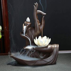 Xudrez Zen Lotus Backflow Incense Burner With 20pcs Backflow Incense Cone, Home Xudrez Zen Lotus Backflow Incense Burner With 20pcs Backflow Incense Cone, Home