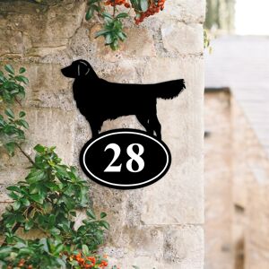 Black Country Metal Works New Black Golden Retriever Iron House Number Sign Black Country Metal Works New Black Golden Retriever Iron House Number Sign