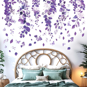 Does Not Apply Hanging Leaves Wall Stickers For Bedroom: Flowers Vine Tree Leaf Wall Decals - L Does Not Apply Hanging Leaves Wall Stickers For Bedroom: Flowers Vine Tree Leaf Wall Decals - L