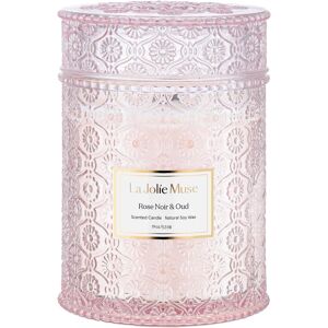 La Jole Muse La Jolie Muse Rose Noir & Oud Scented Candle, Large Jar Candle, Natural Vegan W La Jole Muse La Jolie Muse Rose Noir & Oud Scented Candle, Large Jar Candle, Natural Vegan W
