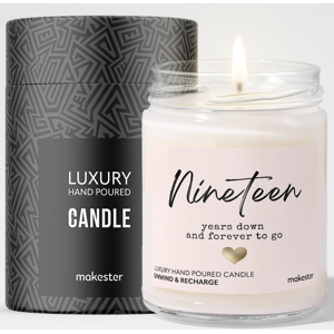 Does Not Apply 19th Wedding Anniversary Candle Gift - Luxury Soy Wax - Vanilla, Jasmine, Sugare Does Not Apply 19th Wedding Anniversary Candle Gift - Luxury Soy Wax - Vanilla, Jasmine, Sugare