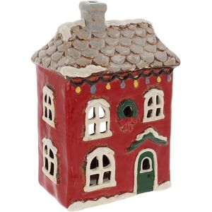 Shudehill Giftware Village Pottery Christmas Garden House With Wreath Tealight Holder Jd345231 Shudehill Giftware Village Pottery Christmas Garden House With Wreath Tealight Holder Jd345231