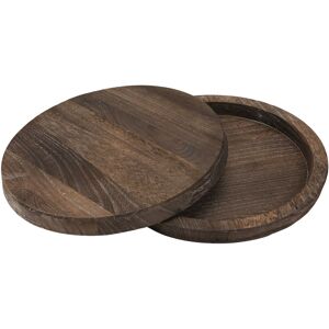 Sodial 3x(2pcs Rustic Wooden Tray Candle Holder - Small Decorative Plate Pillar9327 Sodial 3x(2pcs Rustic Wooden Tray Candle Holder - Small Decorative Plate Pillar9327