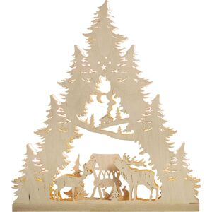 WEIGLA Deer Family Wooden Christmas Light Scene - Indoor WEIGLA Deer Family Wooden Christmas Light Scene - Indoor