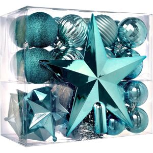 Werchristmas Shatterproof Baubles Decoration Pack With Tree Topper And Garland - Werchristmas Shatterproof Baubles Decoration Pack With Tree Topper And Garland -