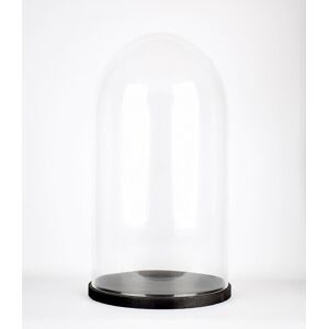 Emh Glass Display Dome Handmade Clear Circular Cloche Bell With Black Base 61.5 Cm Emh Glass Display Dome Handmade Clear Circular Cloche Bell With Black Base 61.5 Cm