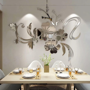 Does Not Apply Wall Stickers Flower Mirror - 3d Wall Art For Living Room Family Decals Home Dec Does Not Apply Wall Stickers Flower Mirror - 3d Wall Art For Living Room Family Decals Home Dec