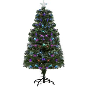 Homcom 4ft Multicoloured Artificial Christmas Tree W/ Pre-Lit Modes Metal Stand Homcom 4ft Multicoloured Artificial Christmas Tree W/ Pre-Lit Modes Metal Stand