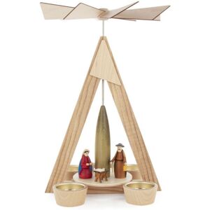 Erzgebirgische Volkskunst Drechslerei Schalling Tea Light Pyramid Nativity, Colorful W X H X D 20x29x20cm New Christmas Pyramid Erzgebirgische Volkskunst Drechslerei Schalling Tea Light Pyramid Nativity, Colorful W X H X D 20x29x20cm New Christmas Pyramid