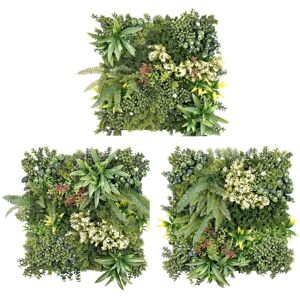 True Products Artificial Green Living Wall Hedge Plant Panels Combo Set 3x 50cm X 50cm Aurora True Products Artificial Green Living Wall Hedge Plant Panels Combo Set 3x 50cm X 50cm Aurora