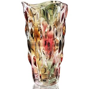 Tempfoo Glass Vase For Flowers, Large Tall Crystal Coloured Flower Vases For Tempfoo Glass Vase For Flowers, Large Tall Crystal Coloured Flower Vases For