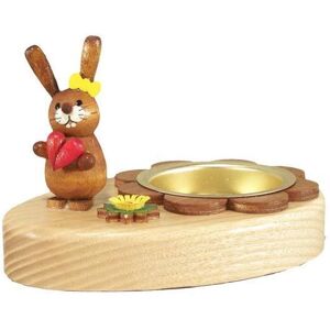 Holz- Und Drechslerwaren Dieter Legler Tealight Holder Osterhäsin With Heart Height Approx 6cm New Ore Mountains Holz- Und Drechslerwaren Dieter Legler Tealight Holder Osterhäsin With Heart Height Approx 6cm New Ore Mountains