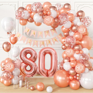 Does Not Apply 80th Birthday Decorations For Women, Rose Gold Balloons Garland Arch Kit Party D Does Not Apply 80th Birthday Decorations For Women, Rose Gold Balloons Garland Arch Kit Party D