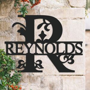 Black Country Metal Works Traditional Personalised Monogram House Name Sign - Letter R Black Country Metal Works Traditional Personalised Monogram House Name Sign - Letter R