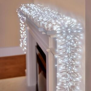 Christmas Crackers Xmas Lights 720 Led White Cluster 9.3m Clear Cable Timer In & Outdoor Christmas Christmas Crackers Xmas Lights 720 Led White Cluster 9.3m Clear Cable Timer In & Outdoor Christmas