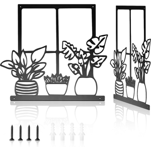 Does Not Apply Metal Wall Art Decor, Black Metal Flowers Wall Decor Vase Wall Art Sculptures, M Does Not Apply Metal Wall Art Decor, Black Metal Flowers Wall Decor Vase Wall Art Sculptures, M