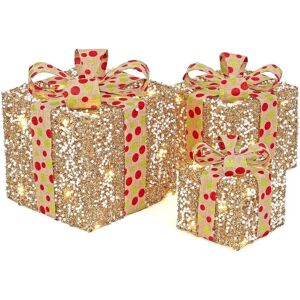 Taylor 3 X 50 Led Gift Boxes Light Up Presents Christmas Parcels Bow Xmas Dotted Ribbon Taylor 3 X 50 Led Gift Boxes Light Up Presents Christmas Parcels Bow Xmas Dotted Ribbon