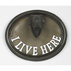 Black Country Metal Works Wall Or House Sign Doberman "I Live Here" Black Country Metal Works Wall Or House Sign Doberman "I Live Here"