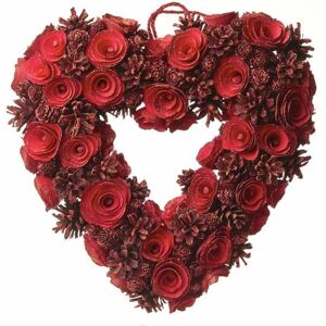 *heaven Sends Christmas Wreath Red Glitter Pine Cone Decorative Holiday Decor *heaven Sends Christmas Wreath Red Glitter Pine Cone Decorative Holiday Decor